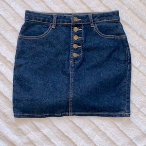 Dark wash jean skirt